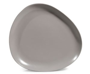 assiette plate design galet noir