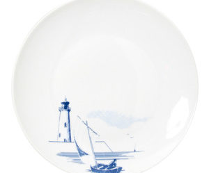 assiette plate en porcelaine - 27 cm - lot de 6 liane