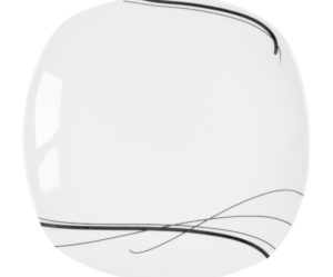 service de table carre 30 pieces en porcelaine zig zag