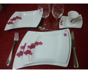 service de table orchidee