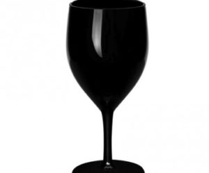 verre a pied noir et blanc
