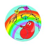 assiette plate arc en ciel