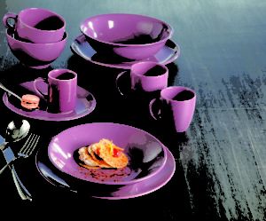 assiette plate de couleur