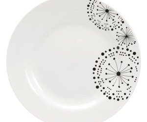 assiette plate en porcelaine