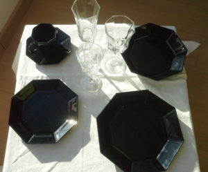 service de table octogonal