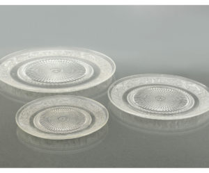 assiette plate verre transparent