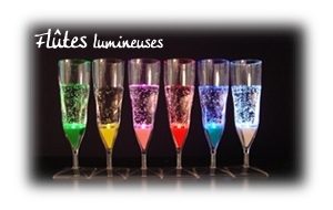 flute a champagne plastique lumineuse