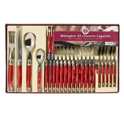 laguiole menagere 24 pieces gris nacre
