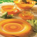 service de table jaune