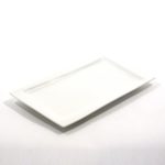 assiette a dessert rectangulaire blanc