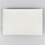 assiette a dessert rectangulaire blanc