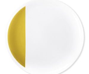 assiette plate jaune