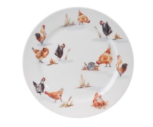 assiette plate poule