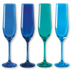 flute a champagne bleu