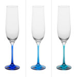 flute a champagne bleu