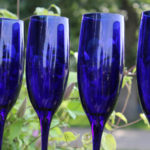 flute a champagne bleu
