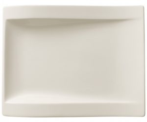 assiette a dessert rectangulaire grise