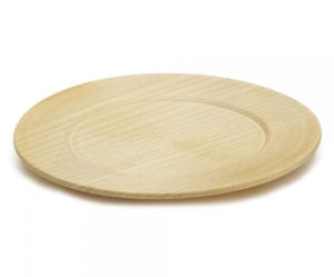 assiette plate en bois