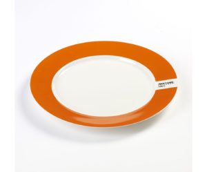 assiette plate orange