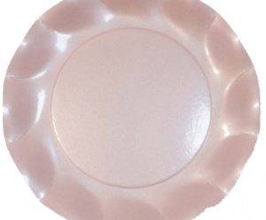assiette plate rose pale