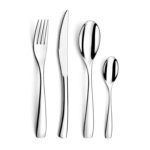 menagere 24 pieces en inox finition miroir adagio