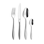 menagere 24 pieces en inox finition miroir adagio