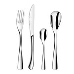 menagere 24 pieces en inox finition miroir adagio