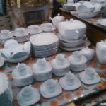 service de table rose de sable