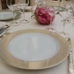 service de table rose de sable