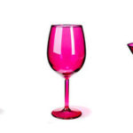 verre a pied rose