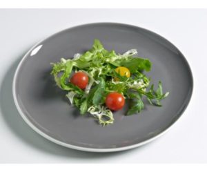 assiette plate grise