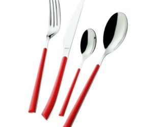 menagere 24 pieces rouge