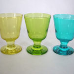 verre a pied turquoise