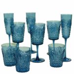 verre a pied turquoise