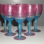 verre a pied turquoise