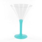 verre a pied turquoise