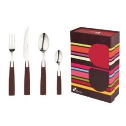 menagere 24 pieces en inox et manche couleur colorissimo