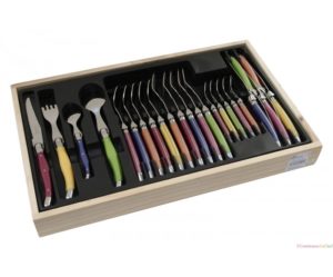 menagere 24 pieces laguiole abeille fruite