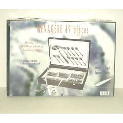orfevrerie de la tour - menagere 49 pieces inox en ecrin dome