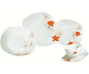 service de table 30 pieces en porcelaine zig zag
