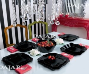 service de table luminarc noir et blanc