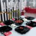service de table luminarc noir et blanc