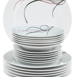 service de table noir et blanc pas cher