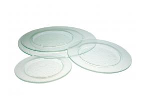 assiette creuse en verre transparent