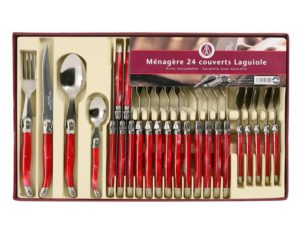 menagere laguiole 24 pieces nacre ivoire