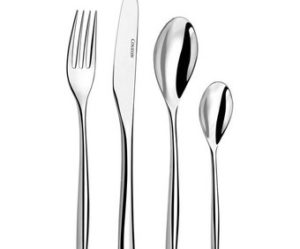 menagere samoa 24 pieces acier finition contrastee