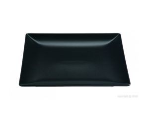 assiette plate noire