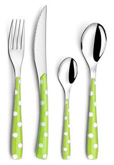 menagere 24 pieces en inox et manche plastique zephyr