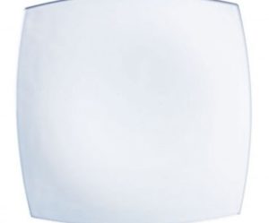 assiette plate carree blanche