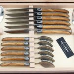 menagere 24 pieces laguiole manche bois d'olivier
